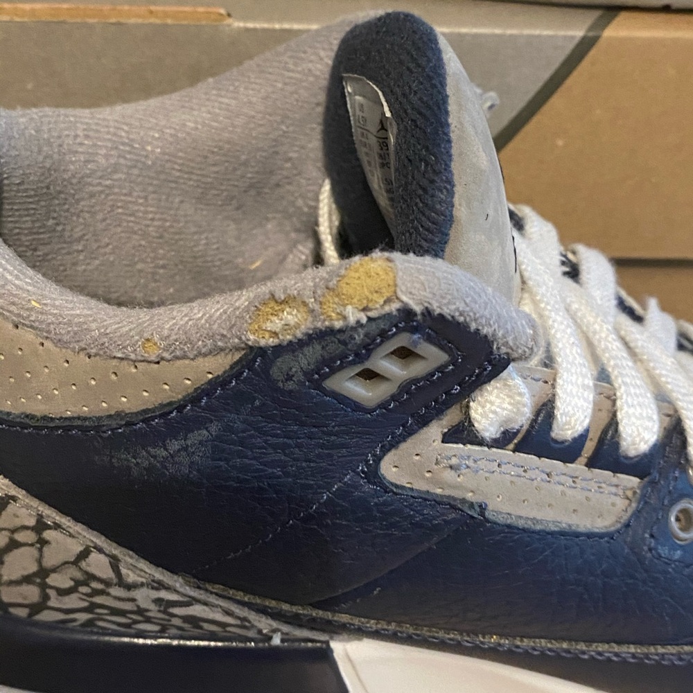 Nike Air Jordan 3 Retro Georgetown Blue- 4.5 Y- 6 W - Picture 11 of 14
